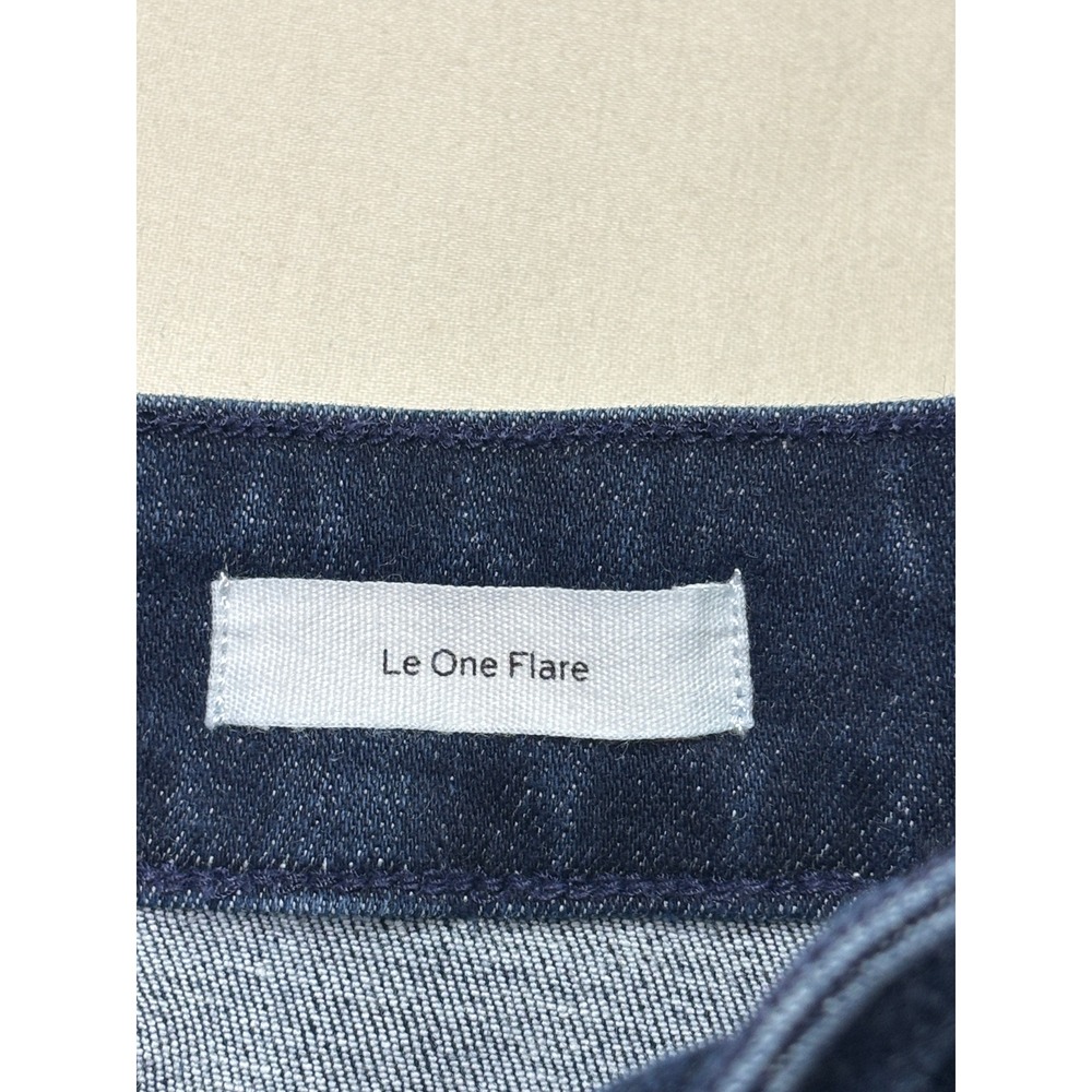 FRAME Le One Flare Jeans Dark Wash High Rise Stretch Denim Womens Size 28X32 - Picture 5 of 11